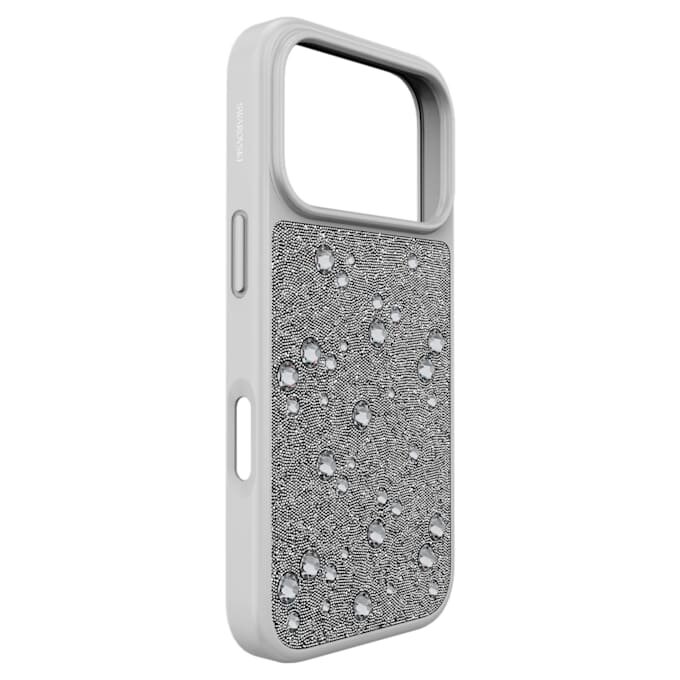 Custodia per smartphone con cristalli sul retro piatto, iPhone® 17 Pro, argento Custodia per smartphone con cristalli sul retro piatto, iPhone® 17 Pro, argento