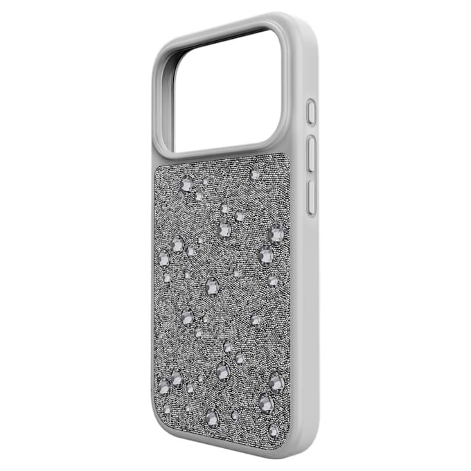 Custodia per smartphone con cristalli sul retro piatto, iPhone® 17 Pro, argento Custodia per smartphone con cristalli sul retro piatto, iPhone® 17 Pro, argento