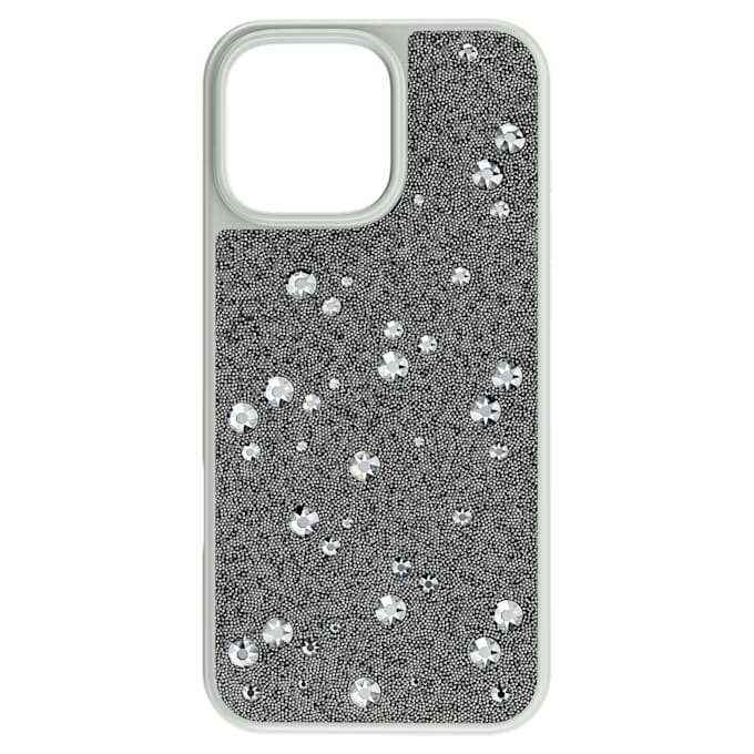 Custodia per smartphone con design a motivi sparsi, per iPhone® 16 Pro Max, color argento Custodia per smartphone con design a motivi sparsi, per iPhone® 16 Pro Max, color argento
