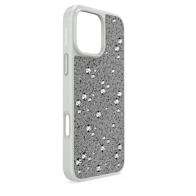 Custodia per smartphone con design a motivi sparsi, per iPhone® 16 Pro Max, color argento Custodia per smartphone con design a motivi sparsi, per iPhone® 16 Pro Max, color argento