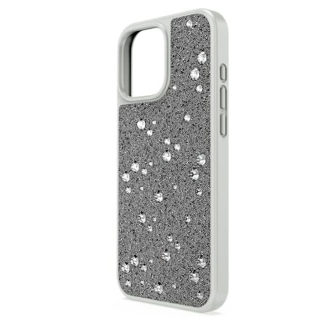 Custodia per smartphone con design a motivi sparsi, per iPhone® 16 Pro Max, color argento Custodia per smartphone con design a motivi sparsi, per iPhone® 16 Pro Max, color argento