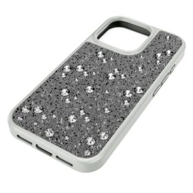 Custodia per smartphone con design a pois, iPhone® 16 Pro, color argento