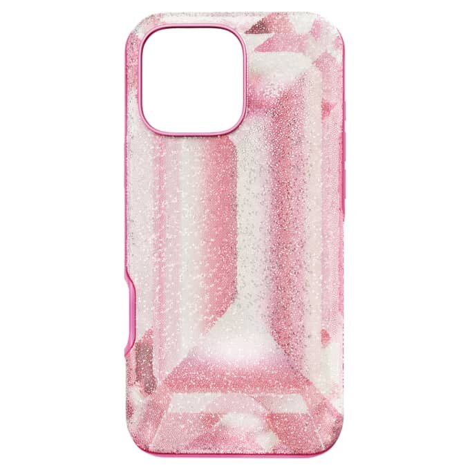 Custodia per smartphone con motivo a cristalli in rilievo, iPhone® 16 Pro Max, rosa Custodia per smartphone con motivo a cristalli in rilievo, iPhone® 16 Pro Max, rosa