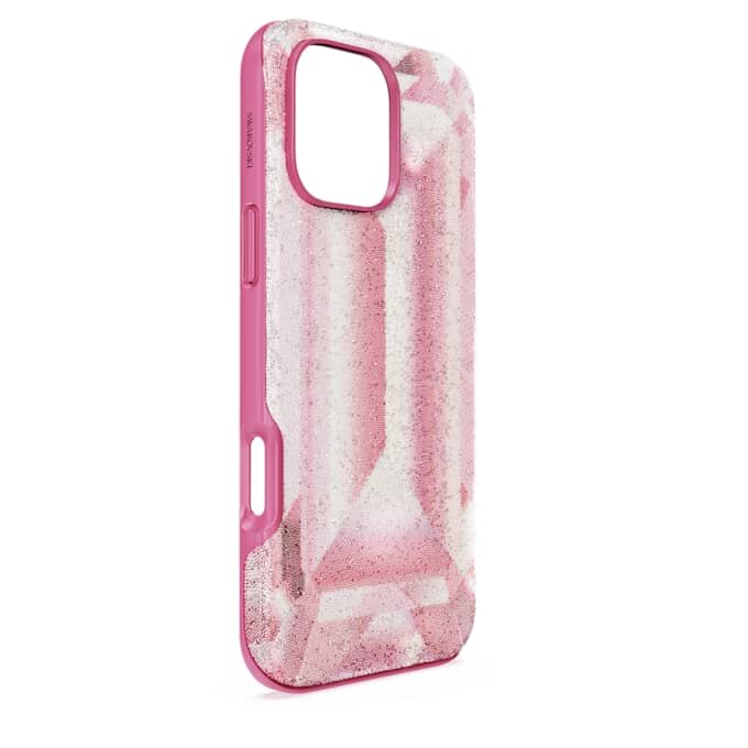 Custodia per smartphone con motivo a cristalli in rilievo, iPhone® 16 Pro Max, rosa Custodia per smartphone con motivo a cristalli in rilievo, iPhone® 16 Pro Max, rosa