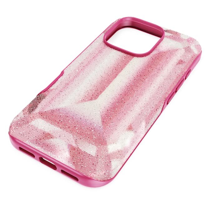 Custodia per smartphone con motivo a cristalli in rilievo, iPhone® 16 Pro, rosa Custodia per smartphone con motivo a cristalli in rilievo, iPhone® 16 Pro, rosa