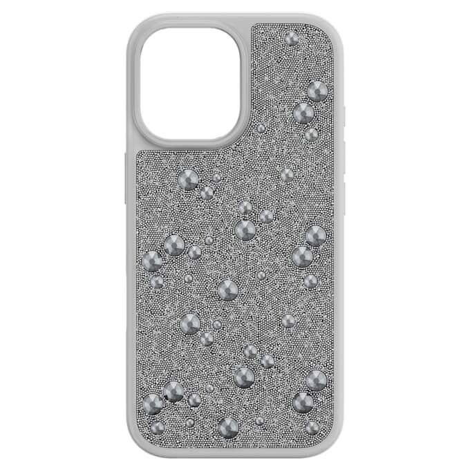 Custodia per smartphone High con cristalli sul retro piatto, iPhone® 17, argento Custodia per smartphone High con cristalli sul retro piatto, iPhone® 17, argento
