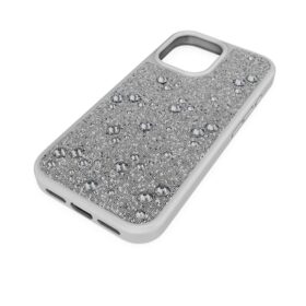 Custodia per smartphone High con cristalli sul retro piatto, iPhone® 17, argento