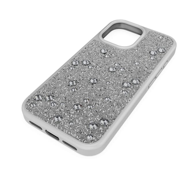 Custodia per smartphone High con cristalli sul retro piatto, iPhone® 17, argento Custodia per smartphone High con cristalli sul retro piatto, iPhone® 17, argento