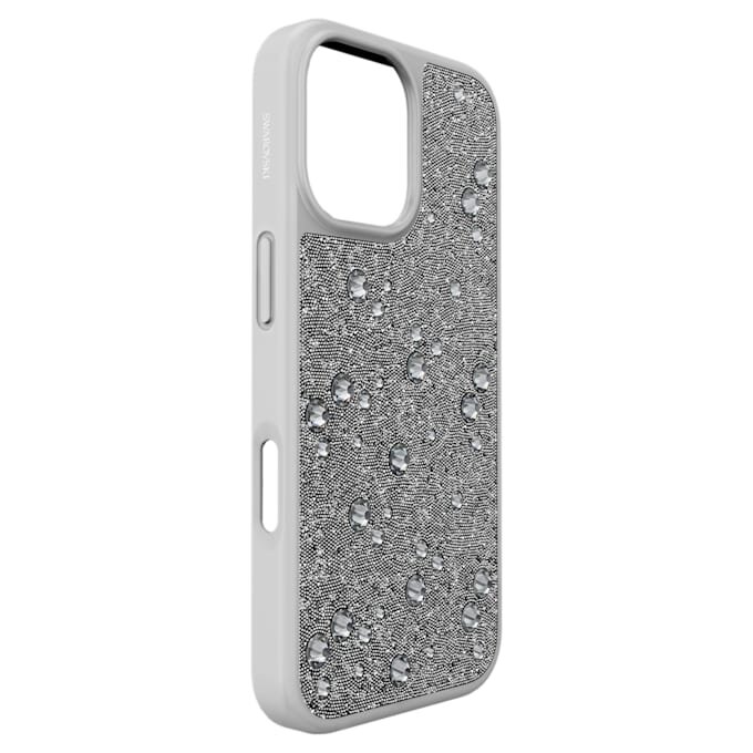 Custodia per smartphone High con cristalli sul retro piatto, iPhone® 17, argento Custodia per smartphone High con cristalli sul retro piatto, iPhone® 17, argento