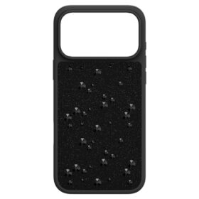 Custodia per smartphone High con cristalli sul retro piatto, iPhone® 17 Pro Max, nera