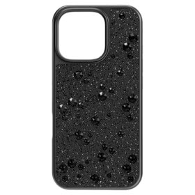 Custodia per smartphone High con design a motivi sparsi, iPhone® 16 Pro, nera