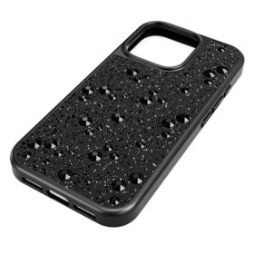 Custodia per smartphone High con design a motivi sparsi, iPhone® 16 Pro, nera
