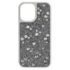 Custodia per smartphone High con design a motivi sparsi, iPhone® 16, tono argento Custodia per smartphone High con design a motivi sparsi, iPhone® 16, tono argento