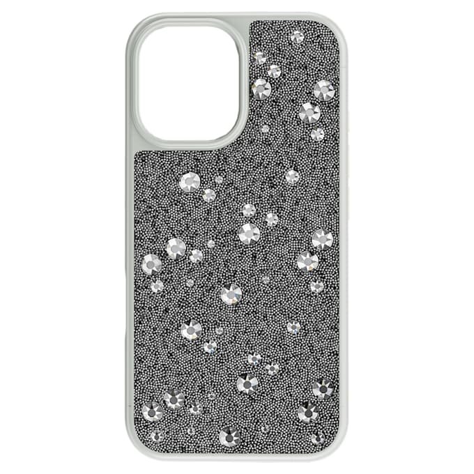 Custodia per smartphone High con design a motivi sparsi, iPhone® 16, tono argento Custodia per smartphone High con design a motivi sparsi, iPhone® 16, tono argento