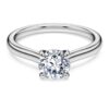 Diamanti sintetici Eternity, 1 carato in totale, forma rotonda, oro bianco 14K Diamanti sintetici Eternity, 1 carato in totale, forma rotonda, oro bianco 14K