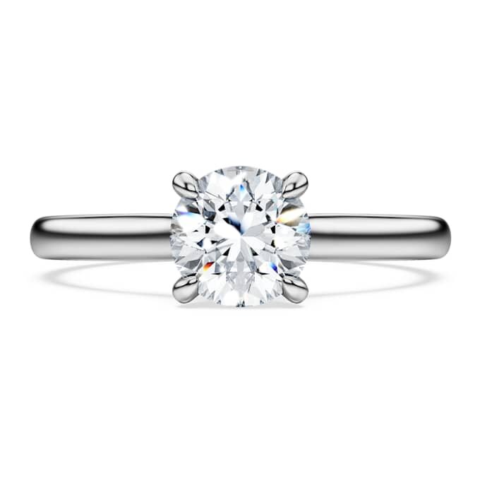 Diamanti sintetici Eternity, 1 carato in totale, forma rotonda, oro bianco 14K Diamanti sintetici Eternity, 1 carato in totale, forma rotonda, oro bianco 14K