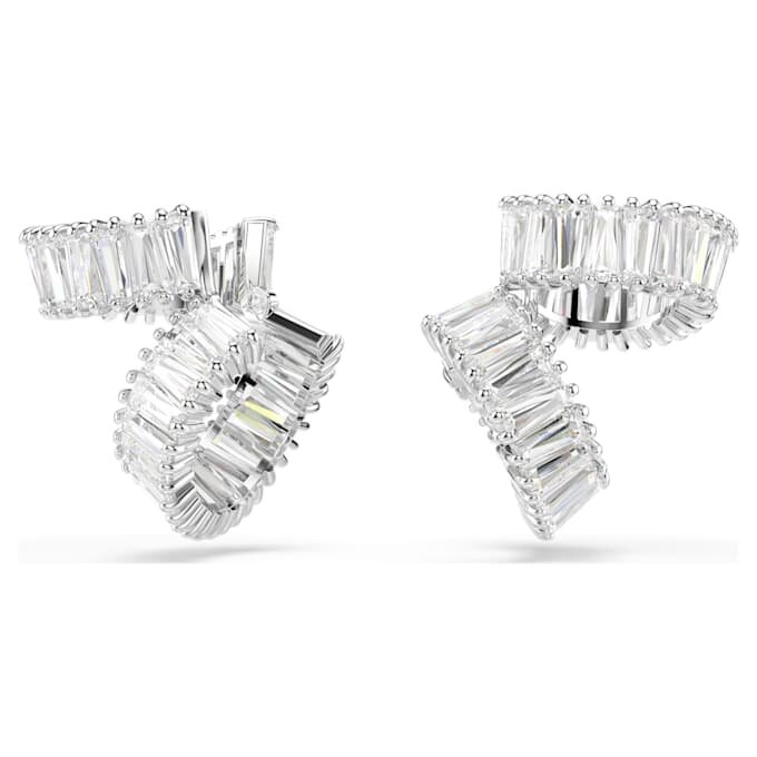Ear cuff Ariana Grande X Swarovski con taglio baguette, bianchi, placcati in rodio Ear cuff Ariana Grande X Swarovski con taglio baguette, bianchi, placcati in rodio