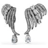 Ear cuff della collezione Vienna, piuma, bianco, placcato in rutenio Ear cuff della collezione Vienna, piuma, bianco, placcato in rutenio
