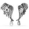 Ear cuff della collezione Vienna, piuma, bianco, placcato in rutenio Ear cuff della collezione Vienna, piuma, bianco, placcato in rutenio