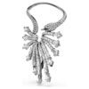 Ear cuff “Swan” della Collezione Vienna, bianco, placcato in rutenio Ear cuff “Swan” della Collezione Vienna, bianco, placcato in rutenio