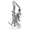 Ear cuff “Swan” della Collezione Vienna, bianco, placcato in rutenio Ear cuff “Swan” della Collezione Vienna, bianco, placcato in rutenio