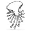 Ear cuff “Swan” della Collezione Vienna, bianco, placcato in rutenio Ear cuff “Swan” della Collezione Vienna, bianco, placcato in rutenio