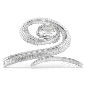 Fermaglio per capelli Ariana Grande X Swarovski con taglio a baguette, bianco, placcato in rodio
