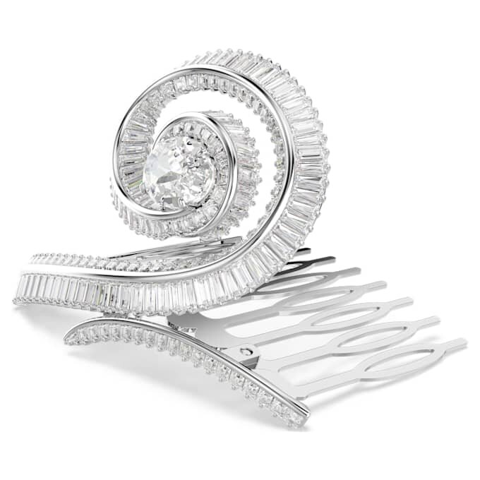Fermaglio per capelli Ariana Grande X Swarovski con taglio a baguette, bianco, placcato in rodio Fermaglio per capelli Ariana Grande X Swarovski con taglio a baguette, bianco, placcato in rodio
