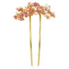 Fermaglio per capelli Gema con perla di cristallo, tagli misti, fiore, rosa, placcato oro Fermaglio per capelli Gema con perla di cristallo, tagli misti, fiore, rosa, placcato oro