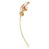 Fermaglio per capelli Gema con perla di cristallo, tagli misti, fiore, rosa, placcato oro Fermaglio per capelli Gema con perla di cristallo, tagli misti, fiore, rosa, placcato oro