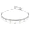Girocollo Ariana Grande X Swarovski con perla di cristallo, taglio rotondo, bianco, placcato in rodio