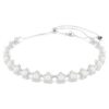 Girocollo Ariana Grande X Swarovski con perla di cristallo, taglio rotondo, bianco, placcato in rodio