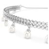 Girocollo Ariana Grande X Swarovski con perla di cristallo, taglio rotondo, bianco, placcato in rodio