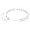Girocollo Ariana Grande X Swarovski con perla di cristallo, taglio rotondo, bianco, placcato in rodio