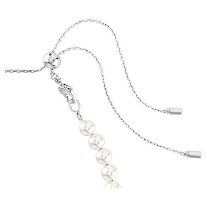 Girocollo Ariana Grande X Swarovski con tagli misti, perla di cristallo, cuore, bianco, placcato in rodio Girocollo Ariana Grande X Swarovski con tagli misti, perla di cristallo, cuore, bianco, placcato in rodio