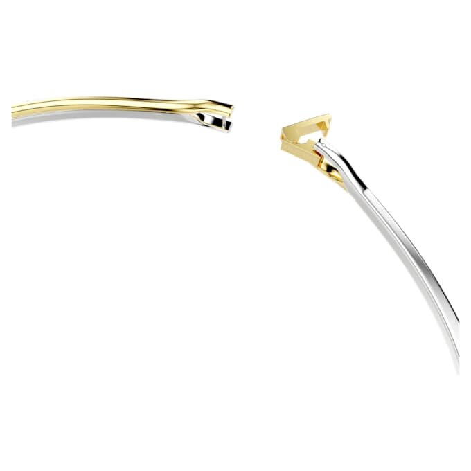 Girocollo Hyperbola, taglio rotondo, bianco, finitura in metalli misti Girocollo Hyperbola, taglio rotondo, bianco, finitura in metalli misti
