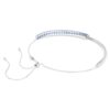 Girocollo Matrix con tagli misti, blu, placcato in rodio
