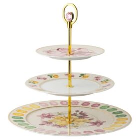 Idyllia éTagèRe in porcellana, motivo Crystal Print, multicolore
