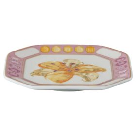 Idyllia Vide Poche in porcellana, motivo con cristalli, fiore, rosa