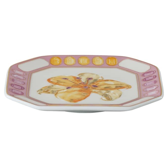Idyllia Vide Poche in porcellana, motivo con cristalli, fiore, rosa Idyllia Vide Poche in porcellana, motivo con cristalli, fiore, rosa