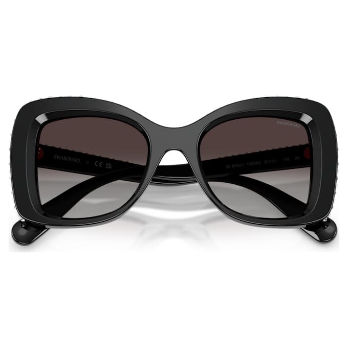 Occhiali da sole a forma di farfalla, Sk6062U, neri Occhiali da sole a forma di farfalla, Sk6062U, neri