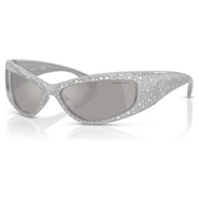 Occhiali da sole a forma di maschera, Sk6027, color argento