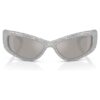 Occhiali da sole a forma di maschera, Sk6027, color argento