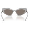 Occhiali da sole a forma di occhio di gatto, color argento