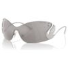 Occhiali da sole a maschera, Swan, Sk7020, tono argento