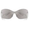 Occhiali da sole a maschera, Swan, Sk7020, tono argento
