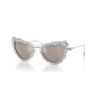 Occhiali da sole con clip 2 in 1, modello di tendenza, forma a occhio di gatto, Sk7011, bianco Occhiali da sole con clip 2 in 1, modello di tendenza, forma a occhio di gatto, Sk7011, bianco