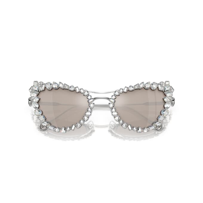 Occhiali da sole con clip 2 in 1, modello di tendenza, forma a occhio di gatto, Sk7011, bianco Occhiali da sole con clip 2 in 1, modello di tendenza, forma a occhio di gatto, Sk7011, bianco