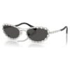 Occhiali da sole di forma ovale, clip-on 2 in 1, Sk7044, color argento Occhiali da sole di forma ovale, clip-on 2 in 1, Sk7044, color argento
