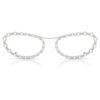 Occhiali da sole di forma ovale, clip-on 2 in 1, Sk7044, color argento Occhiali da sole di forma ovale, clip-on 2 in 1, Sk7044, color argento